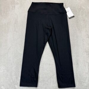 Nike Pants Womens Medium Nike One Training Leggings Black High Rise Crop Running